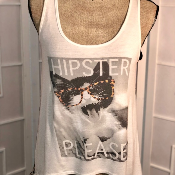 Sugar High Tank- Animal Print Chiffon back. - Picture 2 of 5